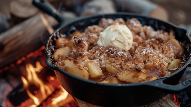 Dutch Oven Apple Cobbler