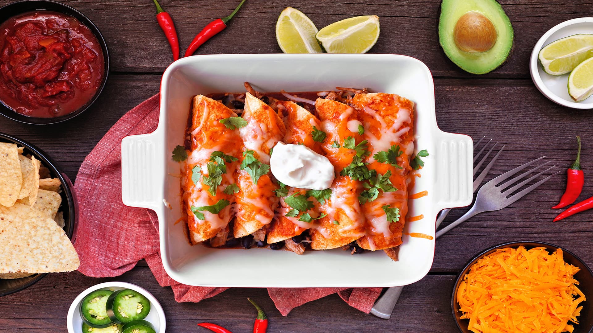 Dutch Oven Enchiladas
