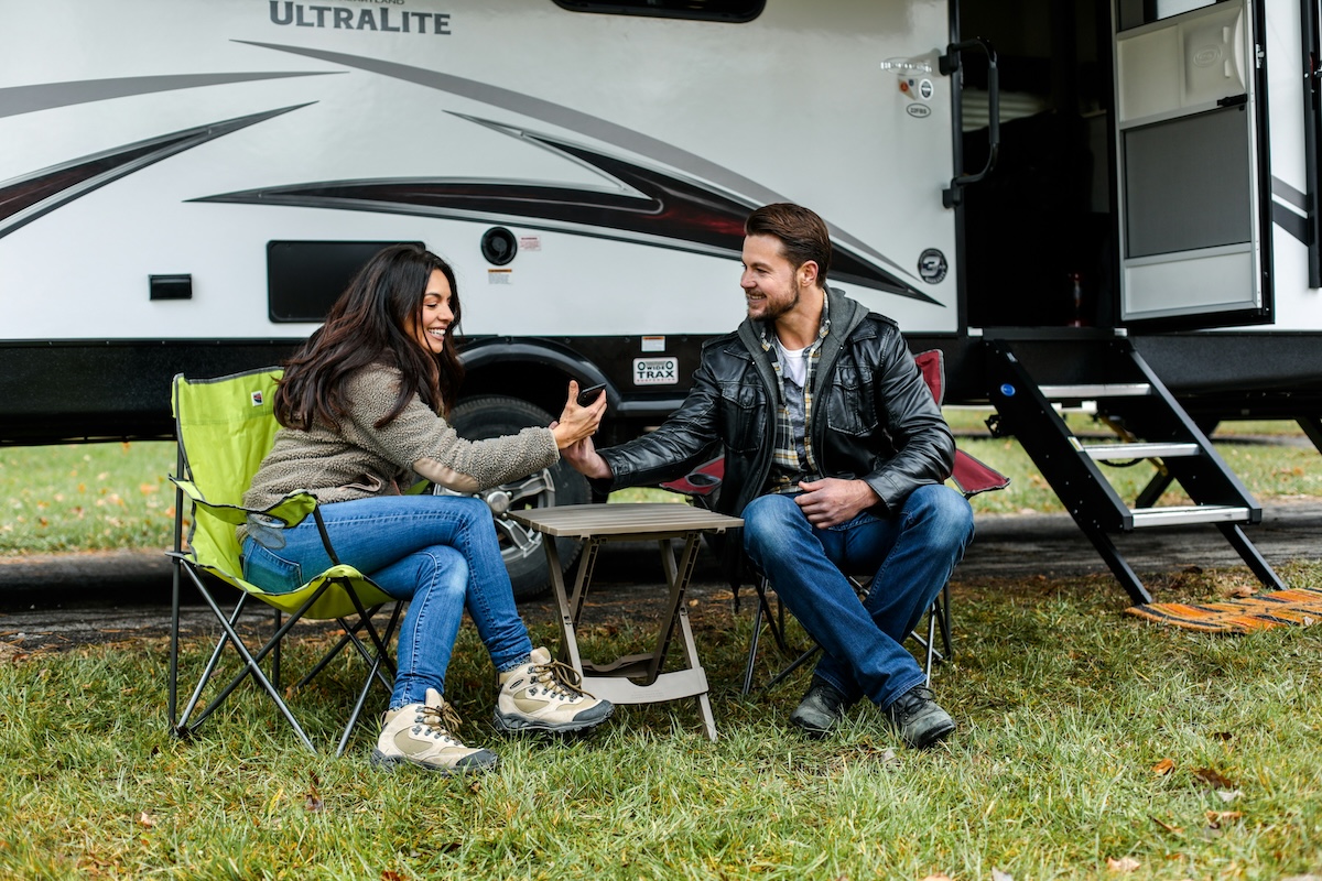 Using RV apps at the campsite