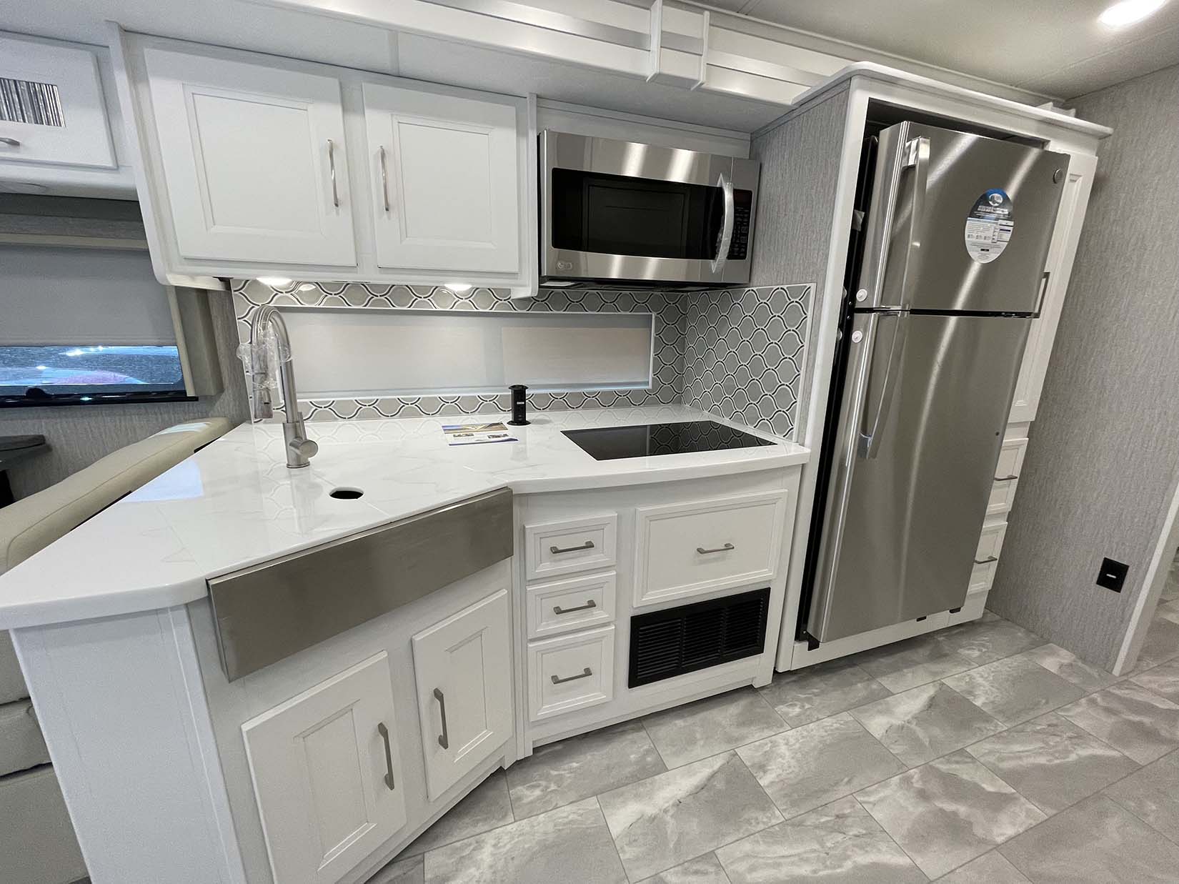 Sportscoach SRS 354QS interior-optimized | I Heart RVing Sportscoach SRS 354QS interior-galley