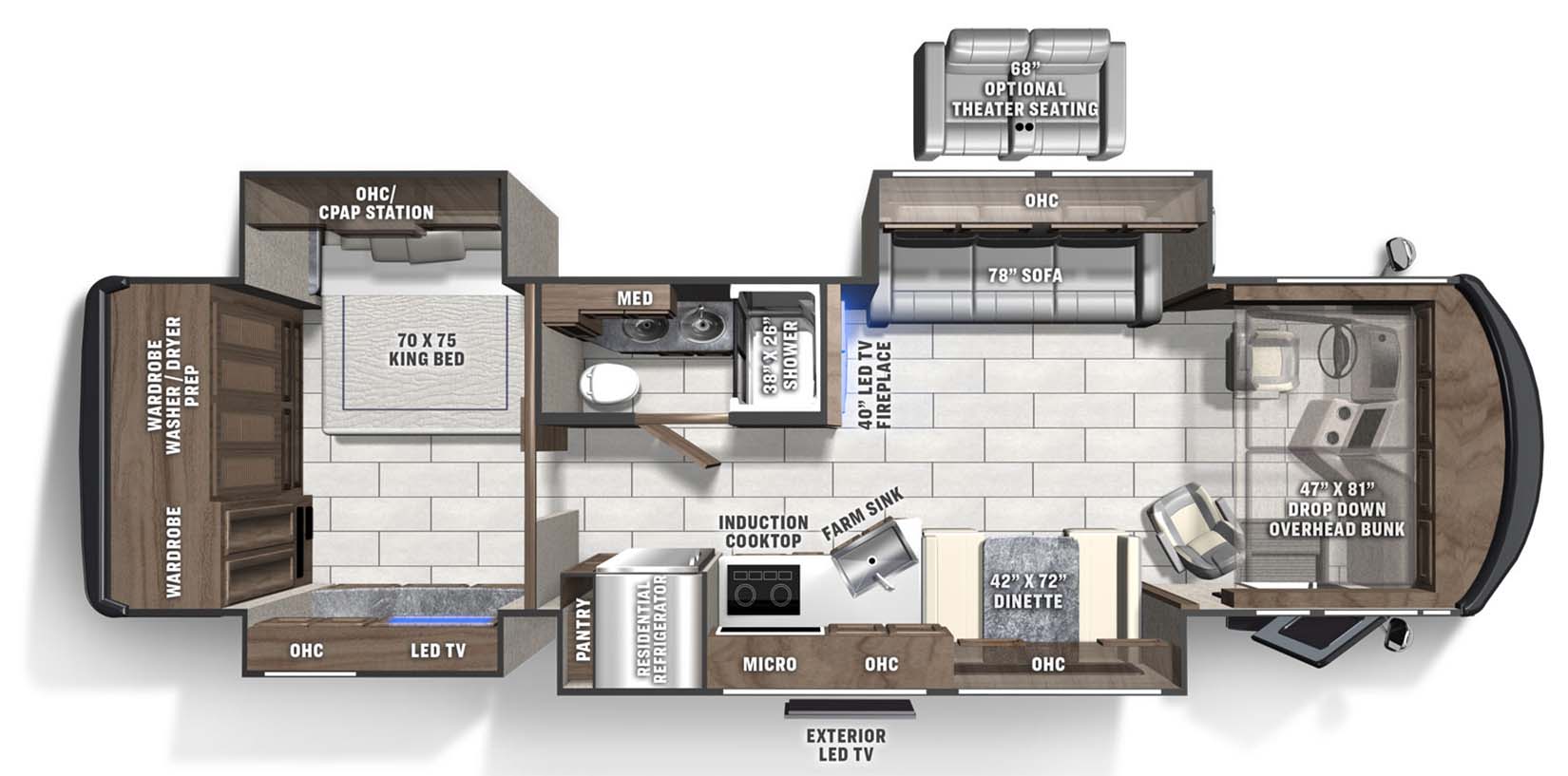 Sportscoach SRS 354QS-optimized | I Heart RVing Sportscoach SRS 354QS floorplan