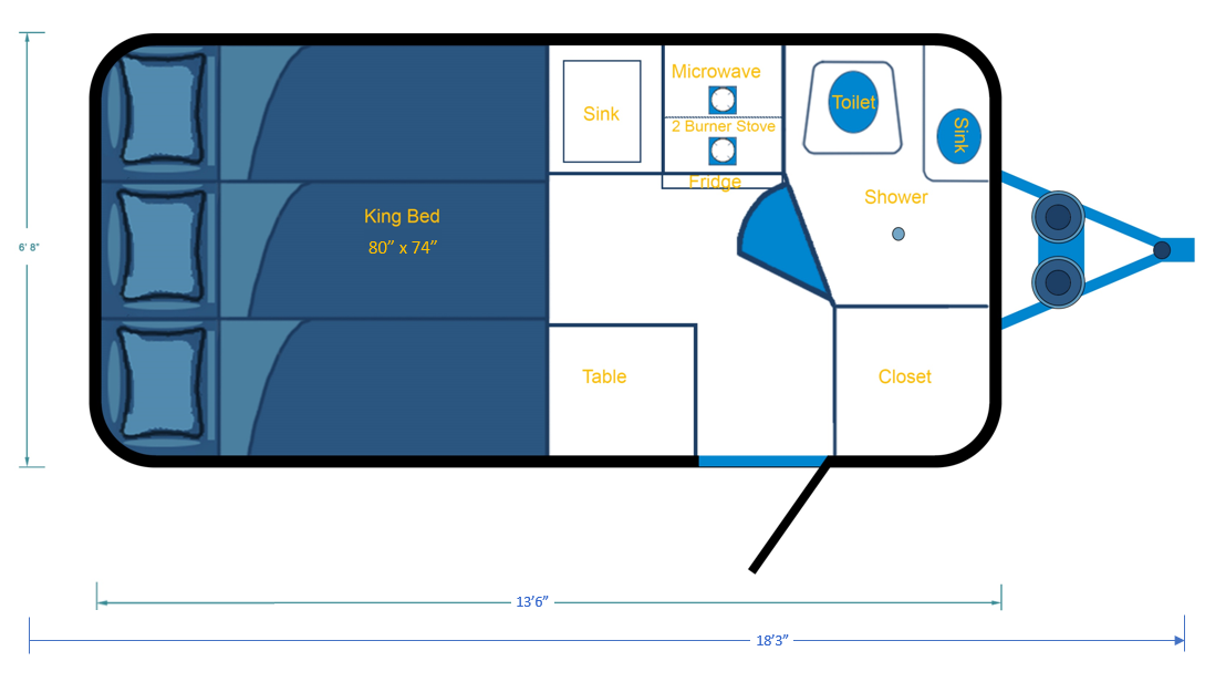 Cortes Campers 16 Night Time Layout 06192023 | I Heart RVing