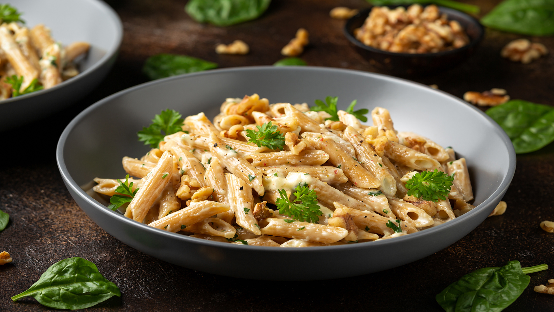 WholeWheatPennePastaWithGorgonzolaCheeseSauceSpinachAnd | I Heart RVing