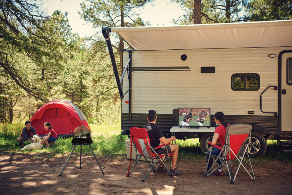 180516_dish-outdoors_shot-03_053_TailgaterPro_CMYK-1200 | I Heart RVing DISH Outdoors camping setup