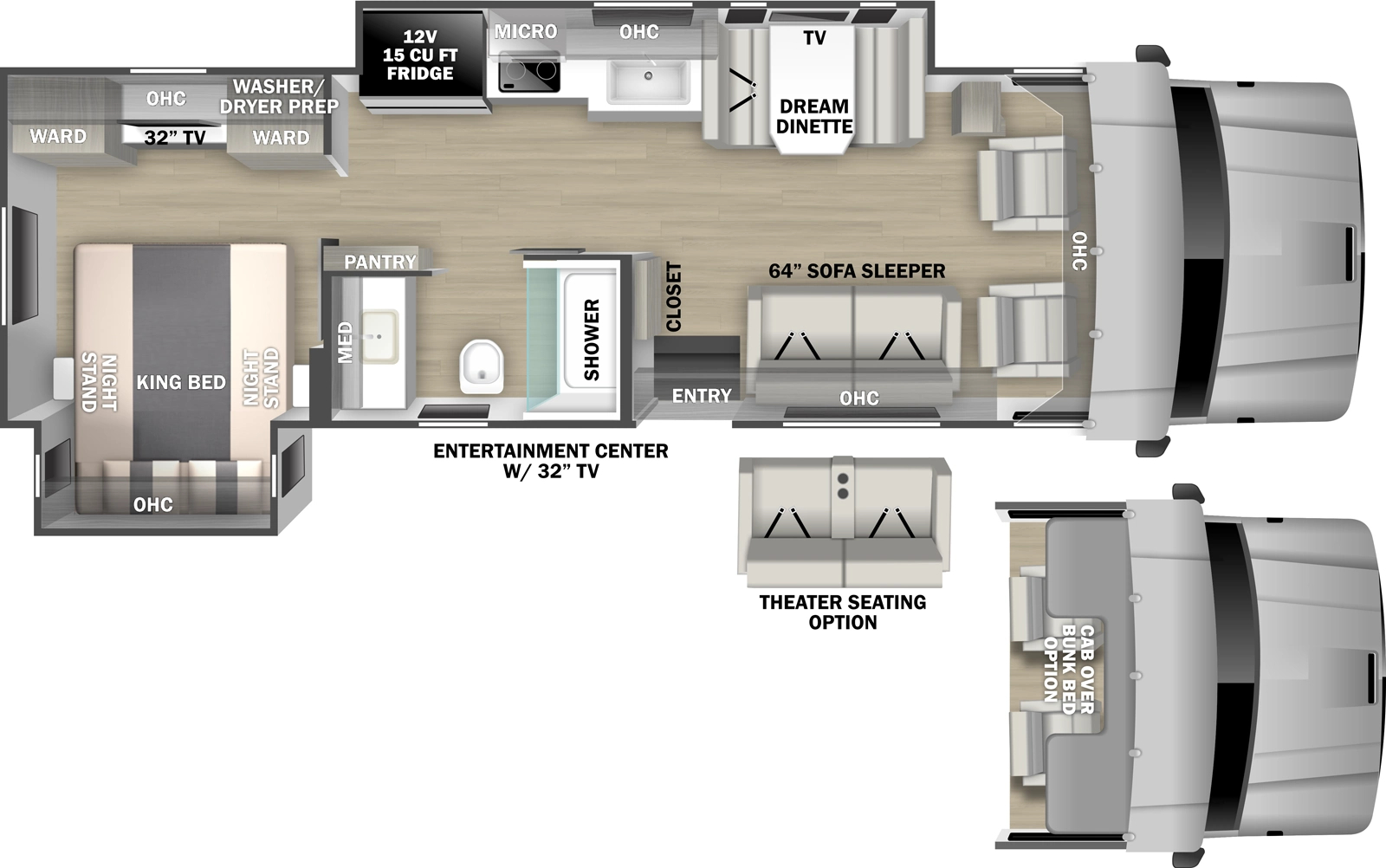 Order – September 8, 2025 @ 04:36 PM | I Heart RVing Dynamax Europa 32KD Class C RV
floorplan