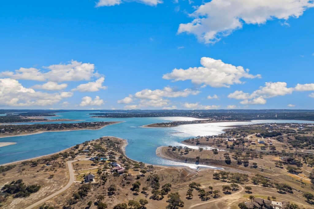 Clear waters of Canyon Lake in Texas Hill Country