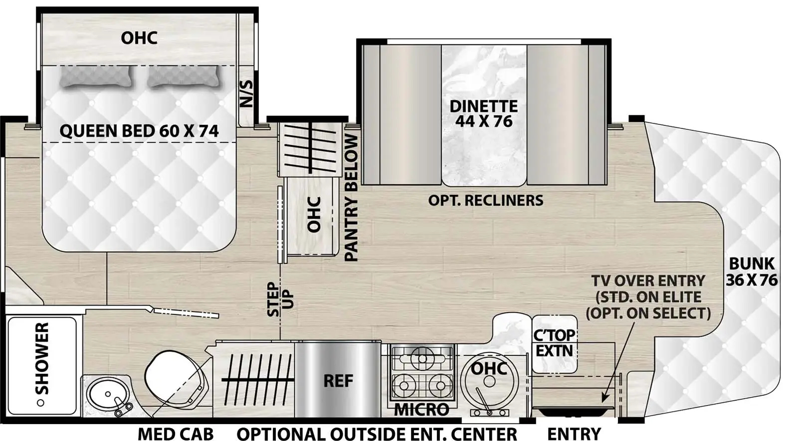 | I Heart RVing Coachmen Prism Elite Class C RV floorplan