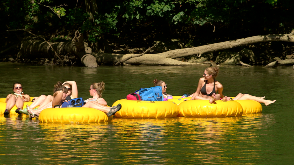 Tubing near a host resort
