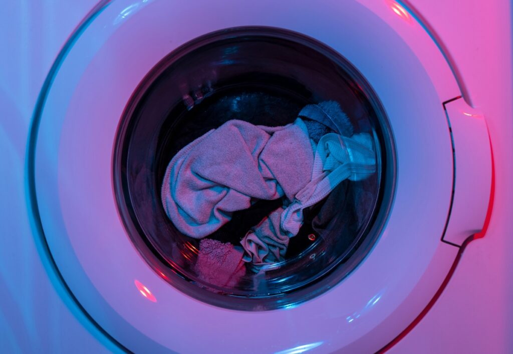 Onboard laundry running
