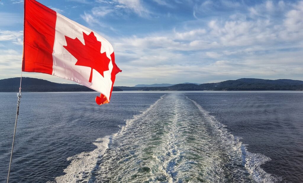 RV coastal landscapes along the Trans-Canada Highway
